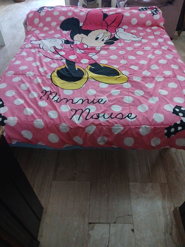 Colcha Minnie Mouse - Rosa
