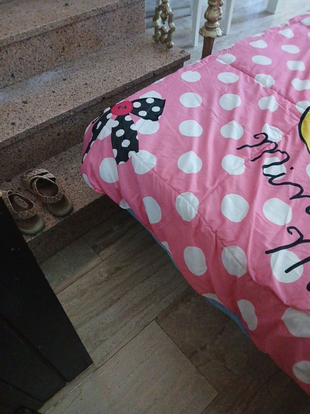 Colcha Minnie Mouse - Rosa