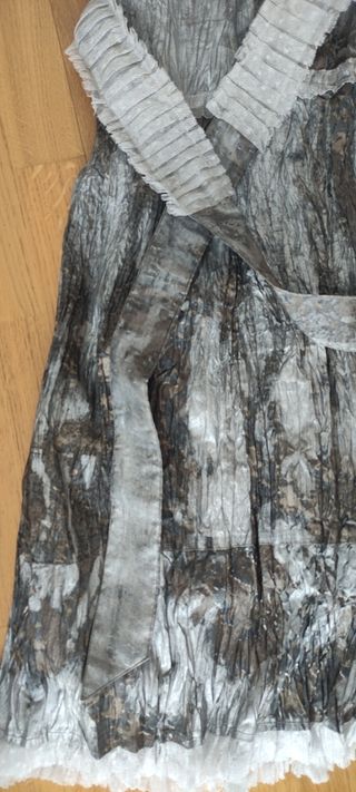 Vestido fiesta gris plata