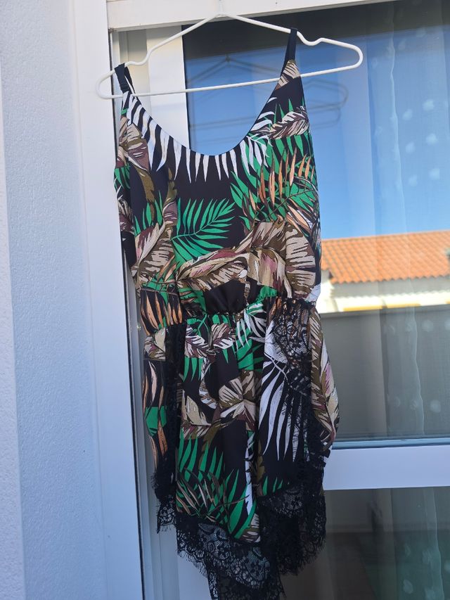 Mono corto estampado hojas