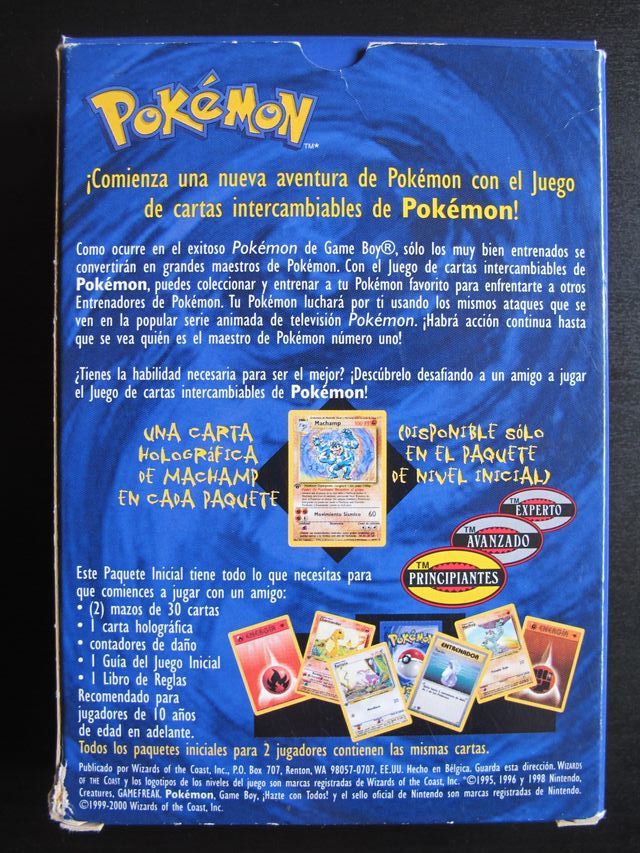 Pokémon Juego de Cartas (1a ed. 1999) Mazo inicial
