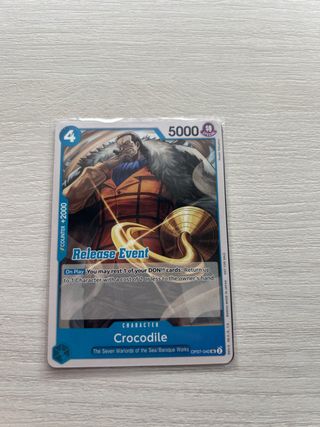 Carta Crocodile release event One Piece TCG