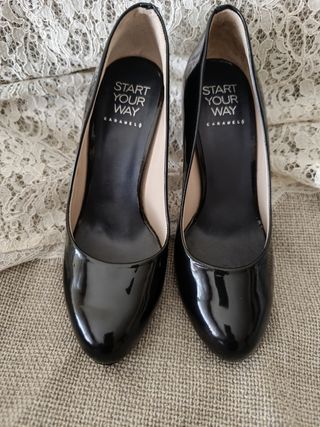 Zapatos de PIEL NUEVOS Tacón Mujer 