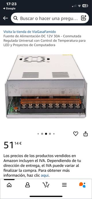 Fuente alimentación DC 12V 30A