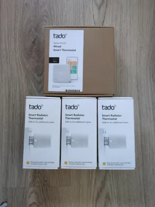 Termostato Inteligente tado° V3+ y 3 cabezales