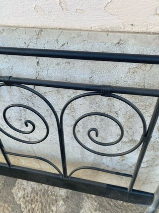 Cabecero cama metal negro IKEA
