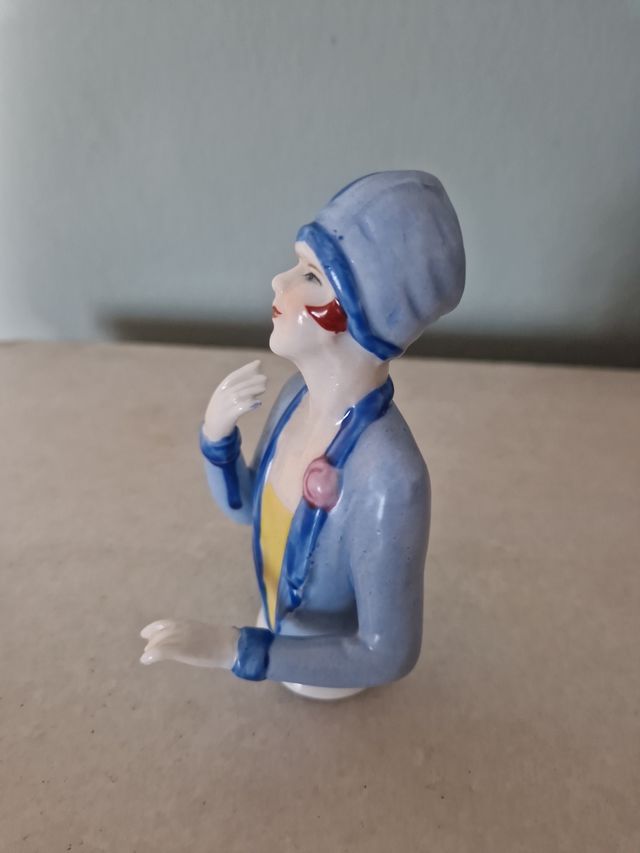 Half doll azul Art Nouveau