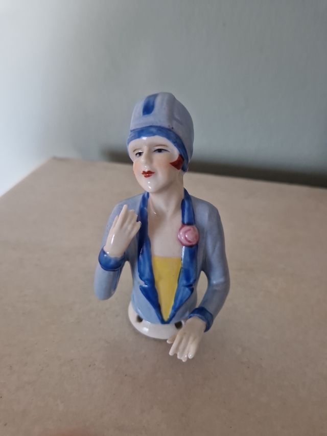 Half doll azul Art Nouveau