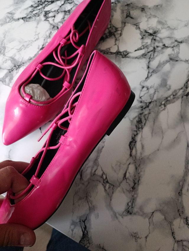 Bailarinas rosa punta estrecha