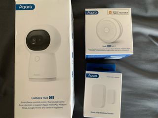 Kit domótica Aqara: Cámara, Hub, Sensor