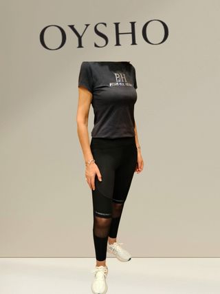 Pantalones negros malla para running, gym, pilates