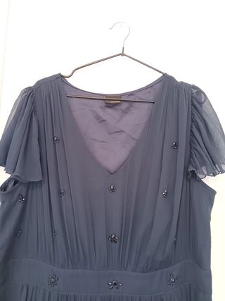 Vestido de ocasión largo  talla 56 color azulmarin