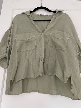 Blusa Zara verde oliva
