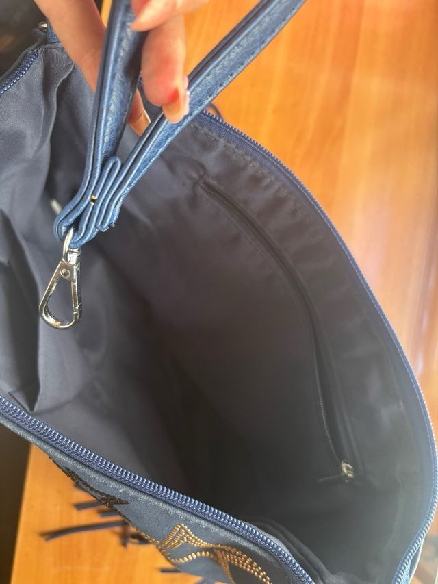 Bolso fiesta azul con estrellas