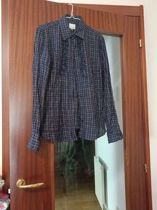 Camisa cuadros azul marino