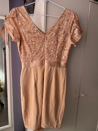 Vestido Shein beige, talla M