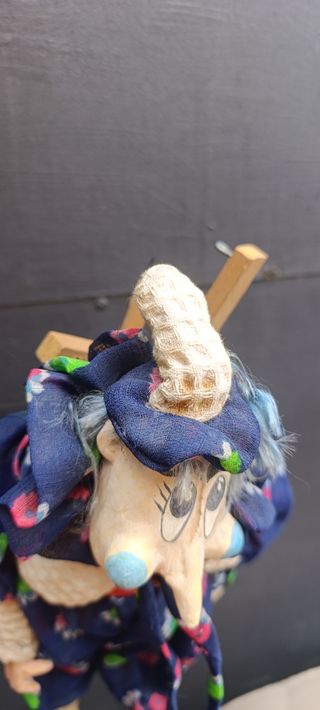 Títere Brujita Cerámica Vintage