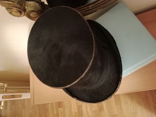 Sombrero copa antiguo negro