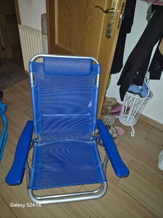 2 Sillas Plegable Crevicosta Azules y 1 Rosa