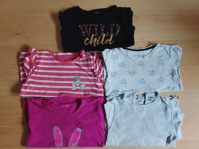 5 Camisetas niña