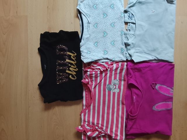 5 Camisetas niña