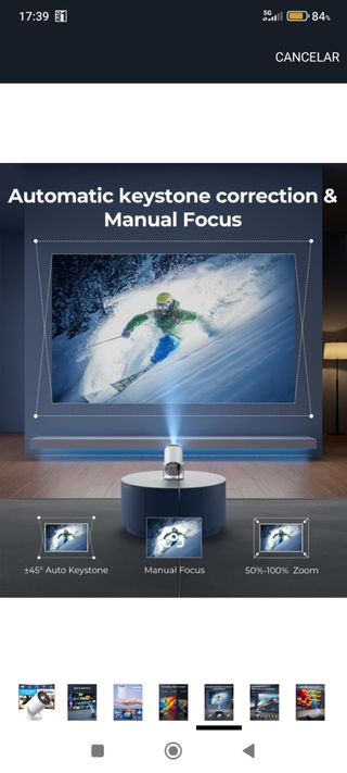 Min proyector LED blanco 4K nuevo a estrenar 