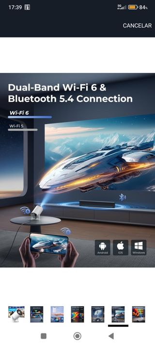 Min proyector LED blanco 4K nuevo a estrenar 