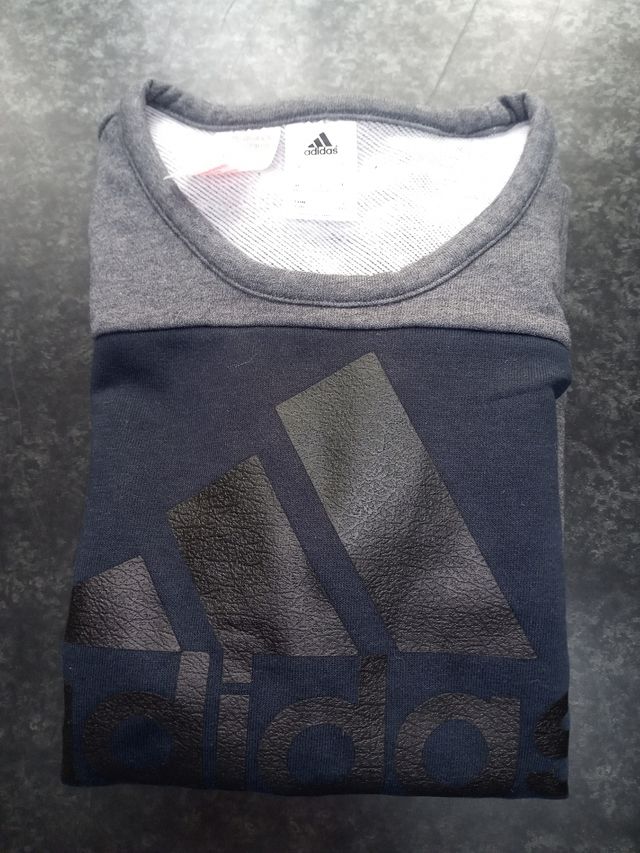 Sudadera Adidas Gris-Negra 14 años