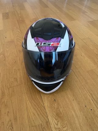Casco moto con mariposas talla XS