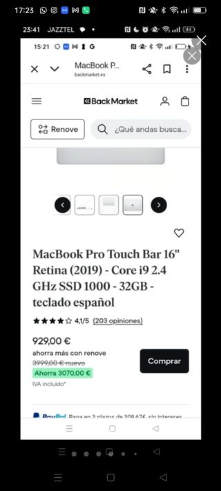 MacBook Pro 16" 2019 i9/32GB RAM/1TB TOPE DE GAMA 