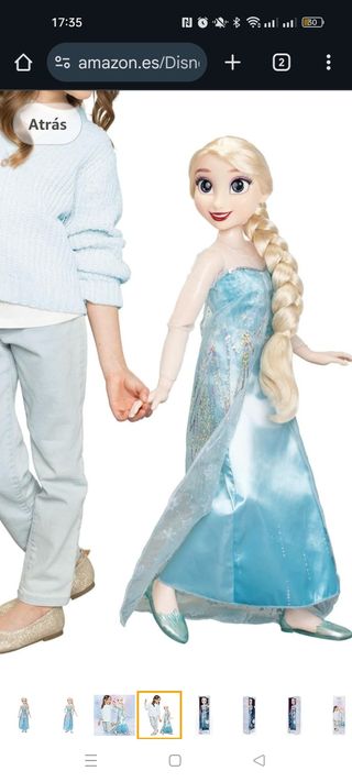 Muñeca Elsa Frozen gigante 80cm