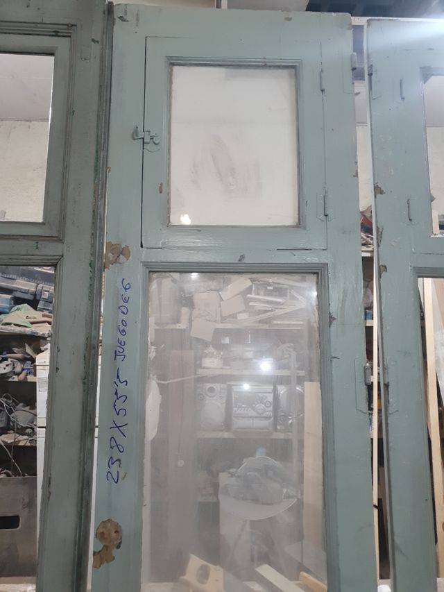 Puertas antiguas de balcón - 6 unidades