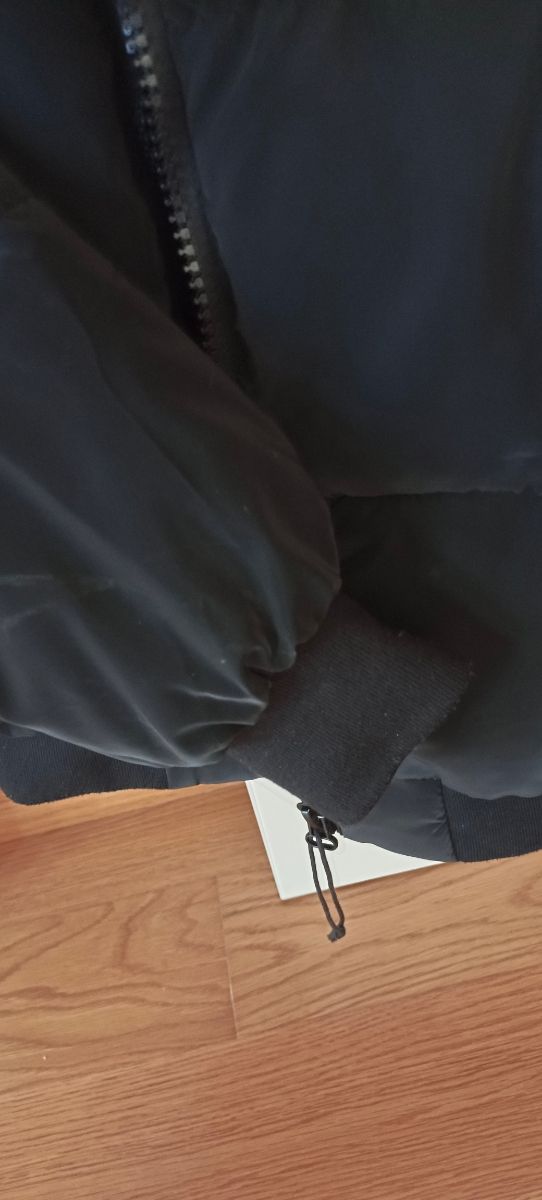 Chaqueta bomber negra mujer - Talla S