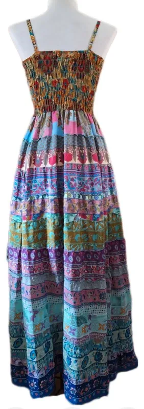 Vestido largo multicolor boho
