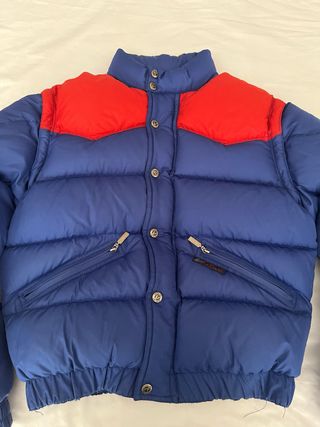 Plumífero Verlac azul y rojo - Talla L