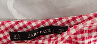 Shorts Zara cuadros vichy rojos