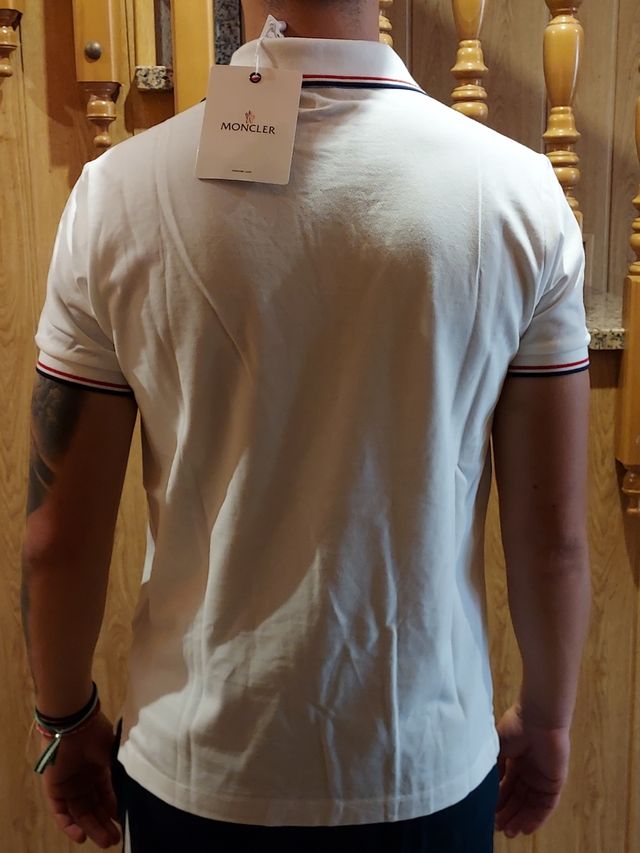 Polo Moncler blanco - Talla M