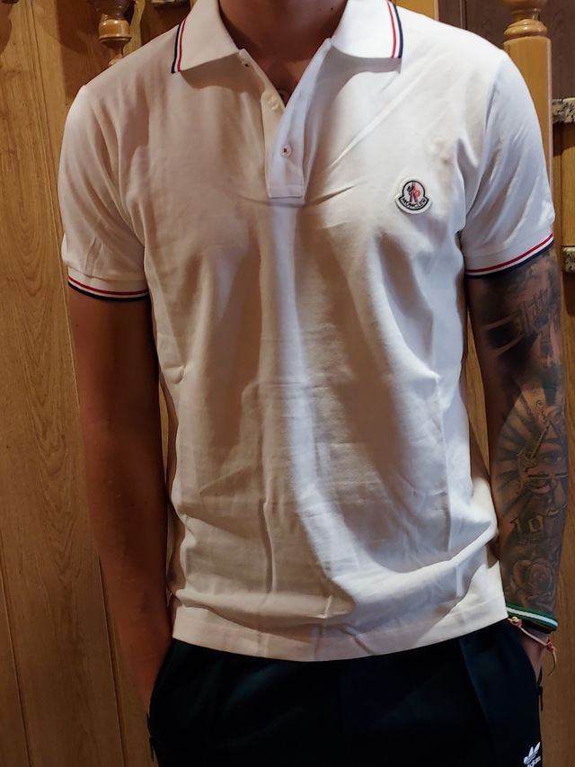 Polo Moncler blanco - Talla M