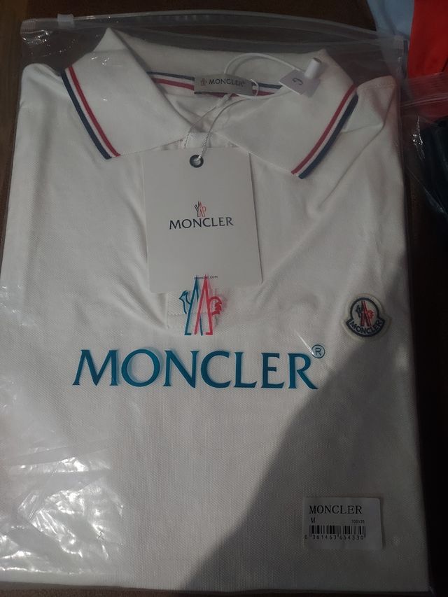 Polo Moncler blanco - Talla M