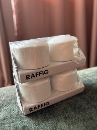 4 Tapones barra IKEA RAFFIG blancos