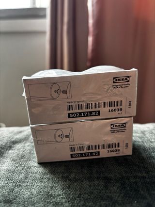 4 Tapones barra IKEA RAFFIG blancos