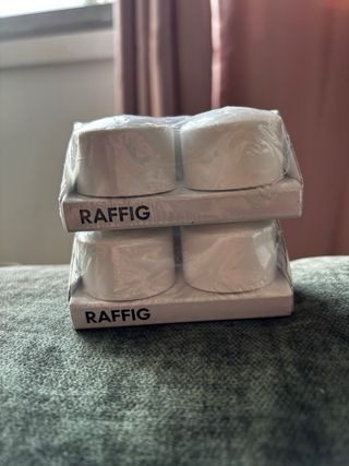 4 Tapones barra IKEA RAFFIG blancos