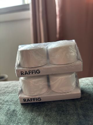 4 Tapones barra IKEA RAFFIG blancos
