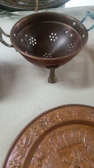 Set 4 pezzi vintage in rame