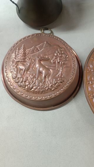 Set 4 pezzi vintage in rame