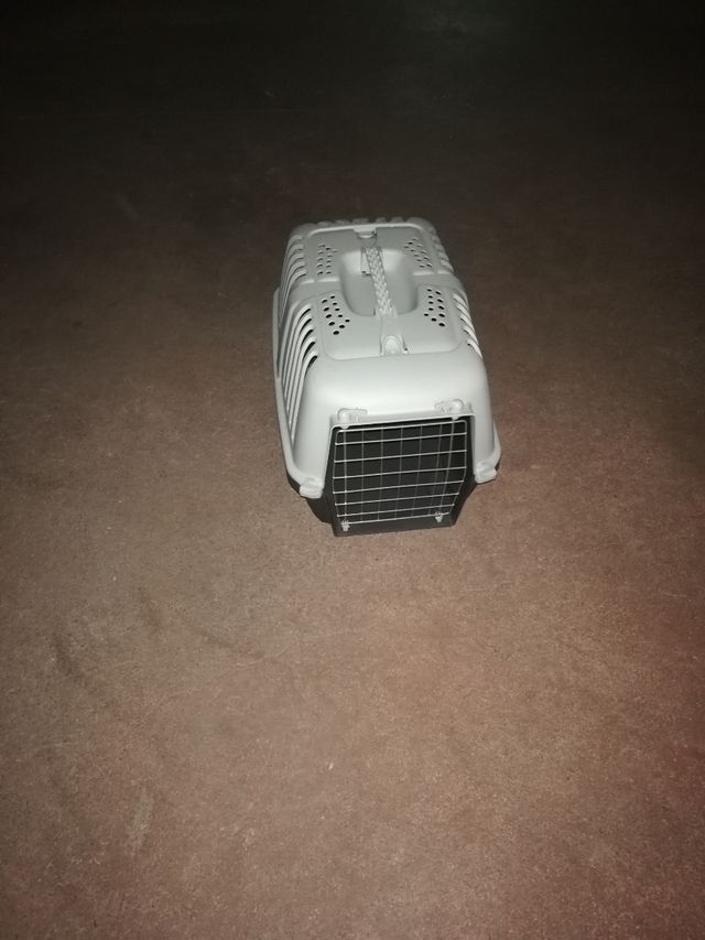 Transportín mascotas gris-blanco