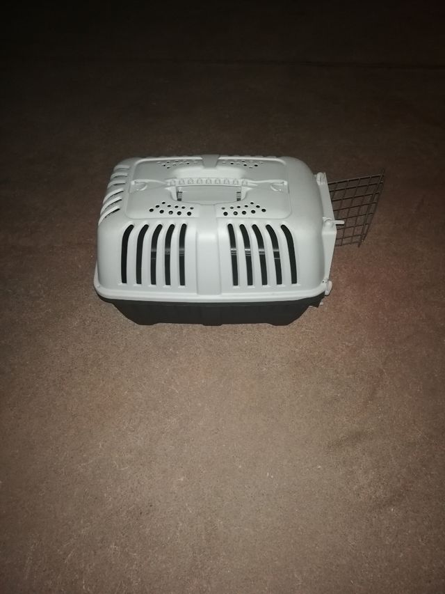 Transportín mascotas gris-blanco