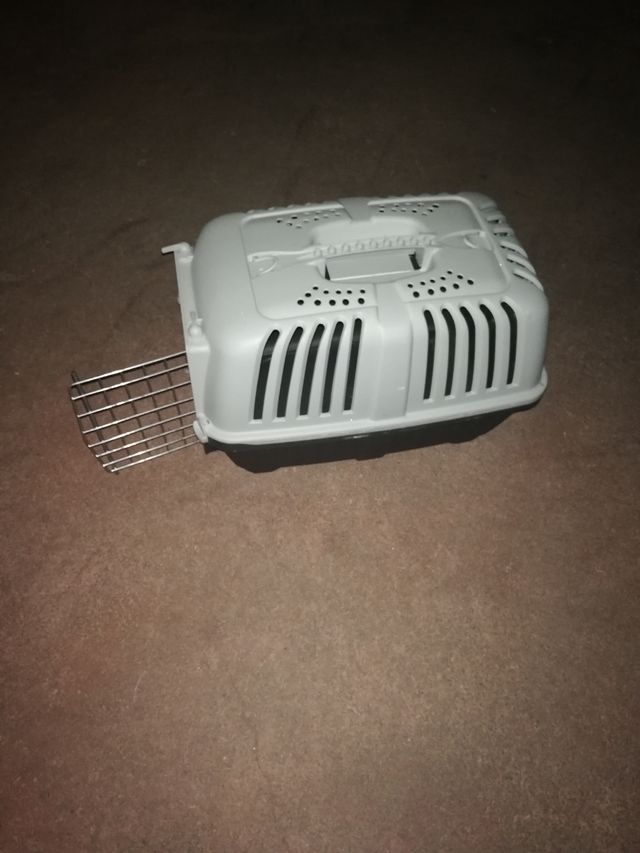 Transportín mascotas gris-blanco