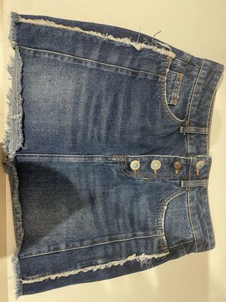 Mini Falda Vaquera Zara - Azul