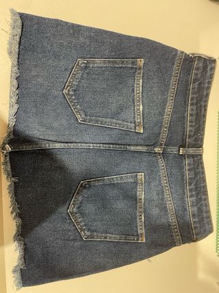 Mini Falda Vaquera Zara - Azul